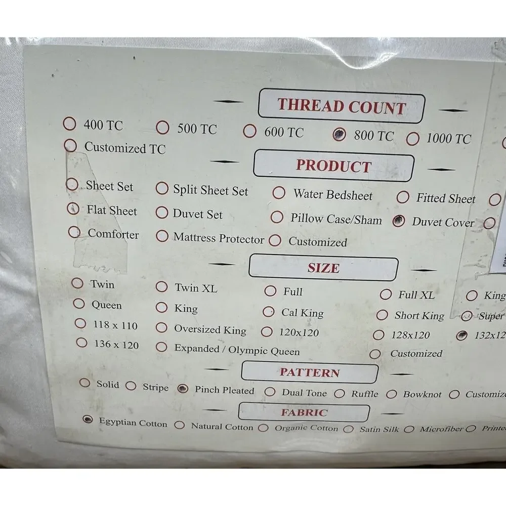 eBeddy linens 800